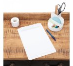 Porte-bloc maul go a4 plastique recycle porte-stylo integre dans pince coloris    blanc