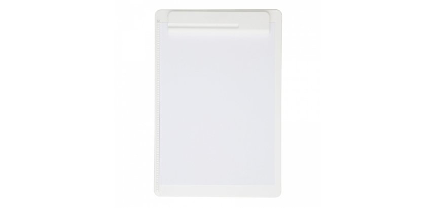Porte-bloc maul go a4 plastique recycle porte-stylo integre dans pince coloris    blanc
