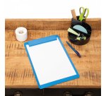 Porte-bloc maul go a4 plastique recycle porte-stylo integre dans pince coloris    bleu