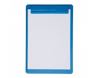 Porte-bloc maul go a4 plastique recycle porte-stylo integre dans pince coloris    bleu