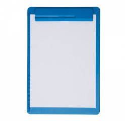 Porte-bloc maul go a4 plastique recycle porte-stylo integre dans pince coloris    bleu