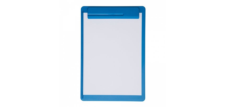 Porte-bloc maul go a4 plastique recycle porte-stylo integre dans pince coloris    bleu