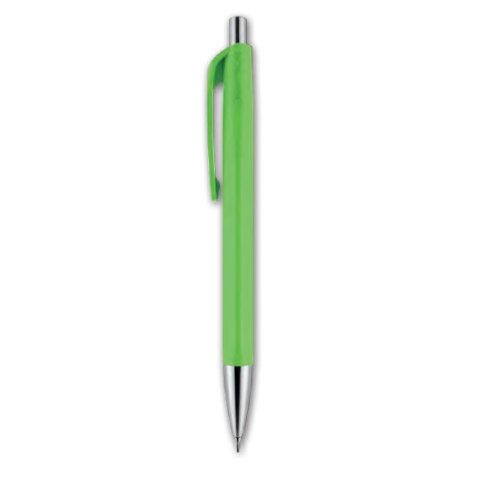 Porte-mine caran d'ache 884 infinite mine 0.7mm bouton poussoir chrome brillant coloris vert printemps