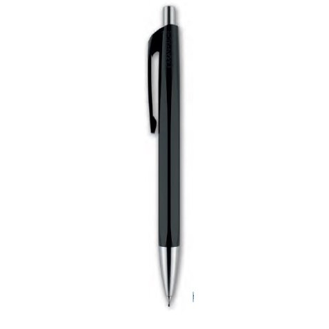 Porte-mine caran d'ache 884 infinite mine 0.7mm bouton poussoir chrome brillant coloris noir