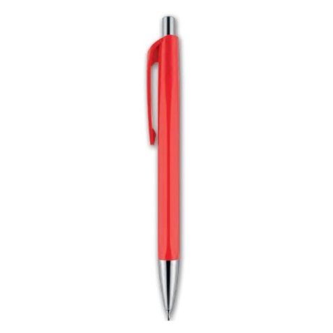 Porte-mine caran d'ache 884 infinite mine 0.7mm bouton poussoir chrome brillant coloris rouge