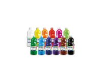 Gouache liquide giotto prête à l'emploi pigments riches couvrante crémeuse coloris assortis boîte 8 flacons 1000ml