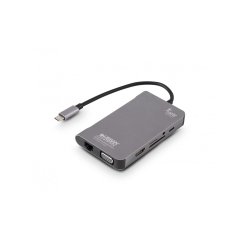 Urban Factory TCM16UF base para portátil y replicador de puertos Alámbrico USB 3.2 Gen 1 (3.1 Gen 1) Type-C Gris
