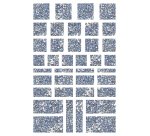 Gommette holographique maildor10,5x16cm design assortis coloris argent sachet 20 planches 1065 unites