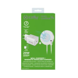 Celly Magchargekit Universal Blanco Corriente alterna Cargador inalámbrico Interior