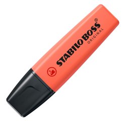 Surligneur stabilo boss original pastel encre base    eau pointe biseautee largeur  trace 2/5mm coloris douceur