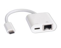 DLH Adaptateur reseau USB-C (male) vers RJ45 gigabit ethernet (femelle) et port de charge USB-C PD 100W max (femelle)