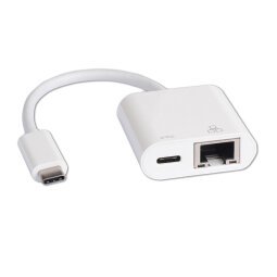 DLH ADAPTATEUR RESEAU USB-C (MALE) VERS RJ45 GIGABIT ETHERNET (FEMELLE) ET PORT DE CHARGE USB-C PD 100W MAX (FEMELLE)