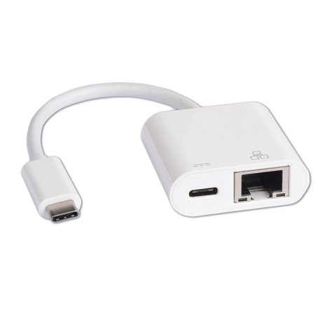 DLH ADAPTATEUR RESEAU USB-C (MALE) VERS RJ45 GIGABIT ETHERNET (FEMELLE) ET PORT DE CHARGE USB-C PD 100W MAX (FEMELLE)