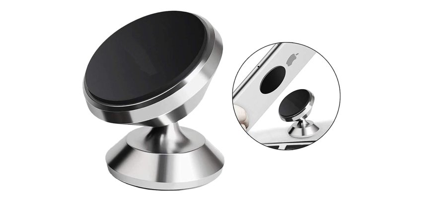 DLH Support voiture magnetique (aimante) pour smartphones a fixer sur tableau de bord