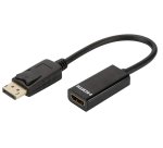 DLH Adaptateur Displayport (M) vers HDMI (F) - Longueur 23cm - HDMI 2.0 (4K / 3840x2160 / 60Hz) - Noir