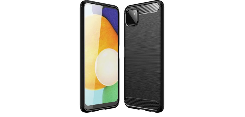 DLH Coque silicone noire pour Samsung Galaxy A22 5G (SM-A226)