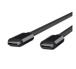 DLH Cable USB-C (M) vers USB-C (M) 1m noir 5A/100W max 10 Gbit/s