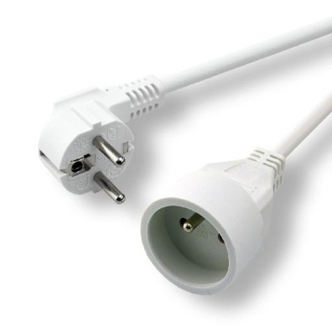 MCL MC910-5M/W multiprise 1 sortie(s) CA Intérieure Blanc