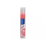 Set de 3 recharges pour roller FriXion Ball 07. Pointe moyenne 0,7 mm. Encre Rose Corail