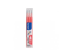 Recharge pilot frixion ball pointe moyenne coloris rose   corail set 3 unites