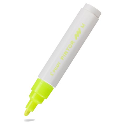 Marqueur peinture pilot pintor encre couvrante tous   supports pointe moyenne       coloris jaune neon