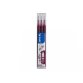 Set de 3 recharges pour roller FriXion Ball. Pointe moyenne 0,7 mm. Encre Rouge bordeaux