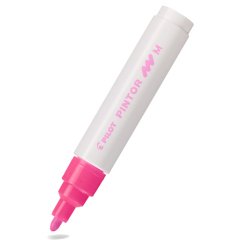 Marqueur peinture pilot pintor encre couvrante tous   supports pointe moyenne       coloris rose neon