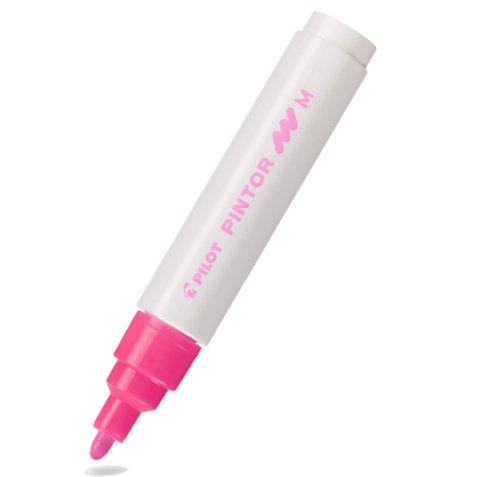 Marqueur peinture pilot pintor encre couvrante tous   supports pointe moyenne       coloris rose neon