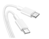 DLH Cable USB-C vers USB-C 1m 3.25A 65W max blanc