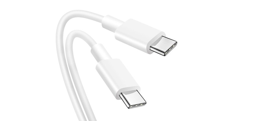 DLH Cable USB-C vers USB-C 1m 3.25A 65W max blanc