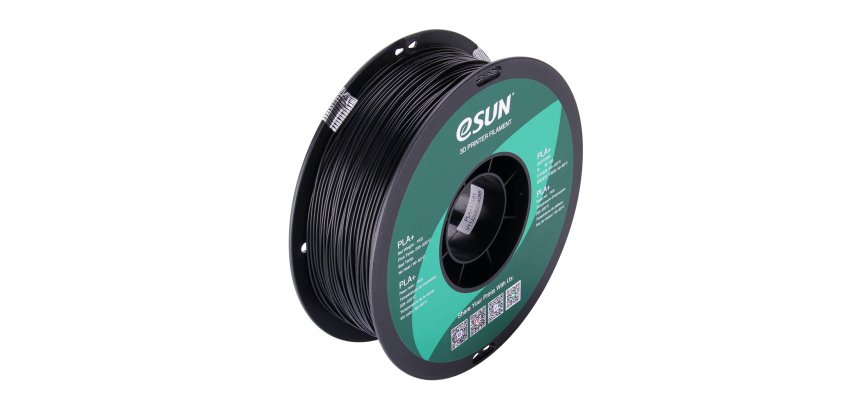 eSUN PLA+175B1 3D-printmateriaal Polymelkzuur-plus (PLA+) Zwart 1 kg