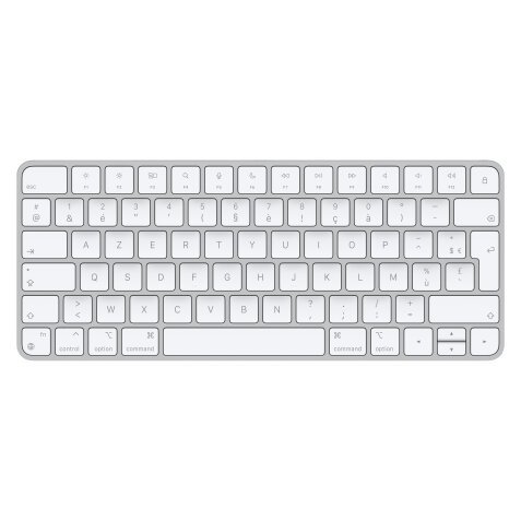 Apple Magic clavier Universel USB + Bluetooth AZERTY Français Aluminium, Blanc