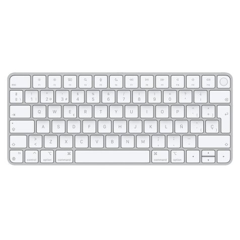 Apple Magic teclado Universal USB + Bluetooth Español Aluminio, Blanco