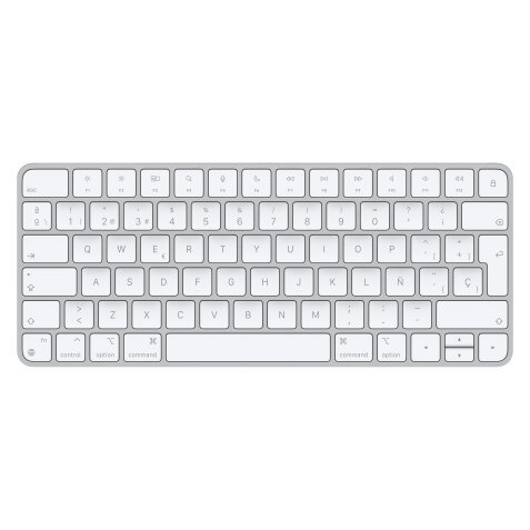 Apple Magic teclado Universal USB + Bluetooth Español Aluminio, Blanco