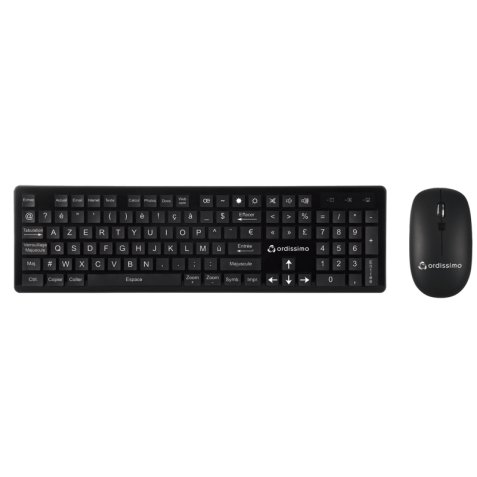 ORDISSIMO ART0407 clavier Souris incluse Bureau AZERTY Français Noir