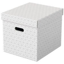 Boîte de rangement/cadeau, lot de 3, format cube, blanc, 628288