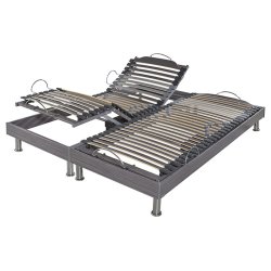 EBAC Sommier Electrique 2 x 80 x 200 S62 electrique 2x80x200 cm gris