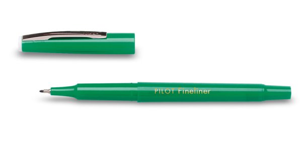 Stylo-feutre pilot fineliner écriture fine 0.3mm pointe polyacétate baguée encre liquide permet copies carbone vert