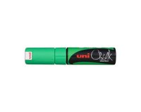 Marqueur craie uniball chalk pointe biseautee large 8mm ideale ardoise vitrine resiste pluie coloris vert fluo