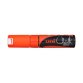 Marqueur craie uniball chalk pointe biseautee large 8mm ideale ardoise vitrine resiste pluie coloris orange fluo