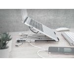 Digitus Soporte variable para notebook con hub USB-C™ integrado, 5 puertos