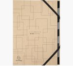 Trieur Harmonika 9 compartiments Eterneco - A4 - Brun motifs géométriques