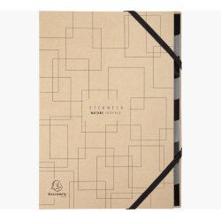 Trieur Harmonika 9 compartiments Eterneco - A4 - Brun motifs géométriques