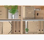 Trieur Harmonika 9 compartiments Eterneco - A4 - Brun motifs géométriques