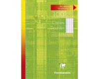 Copies doubles sous étui A4 100 pagesnon perforées grands carreaux