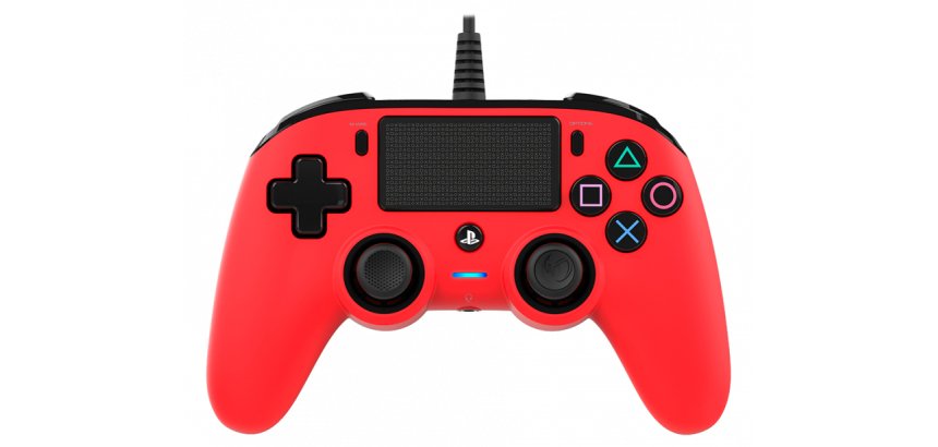 NACON PS4OFCPADRED mando y volante Rojo USB Gamepad Analógico/Digital PC, PlayStation 4