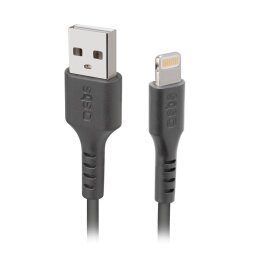 SBS Câble USB Données/Recharge Usb - Lightning Apple Noir