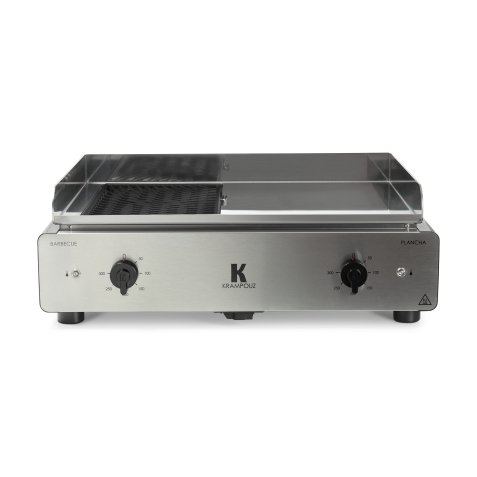 KRAMPOUZ Plancha GECIO2OA00 Duo electrique Barbecue/Plancha Inox