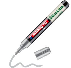 Marqueur edding 50 ecoline peinture base eau pointe      ogive 2/3mm coloris argent