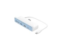 HYPER HD34A8 base para portátil y replicador de puertos USB 3.2 Gen 1 (3.1 Gen 1) Type-C Blanco